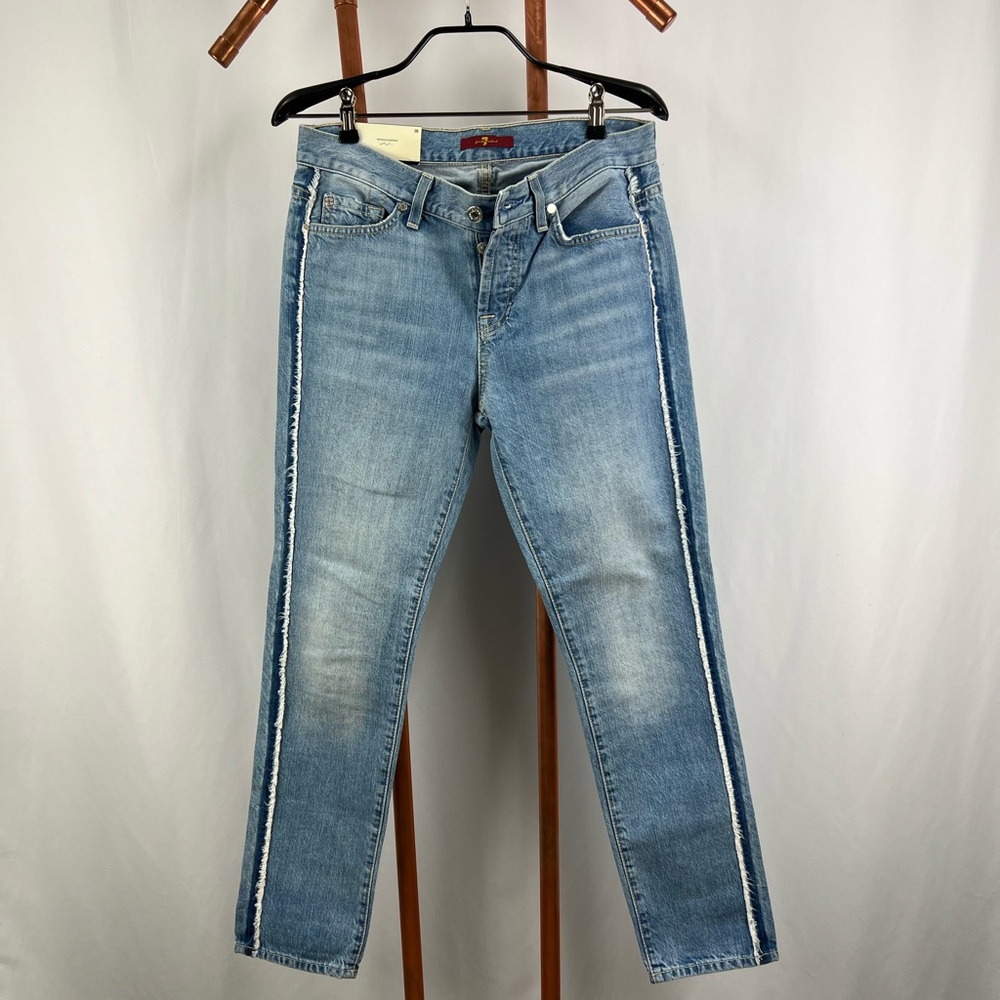 NWT 7 For All Mankind Light Blue Jeans w Button Fly